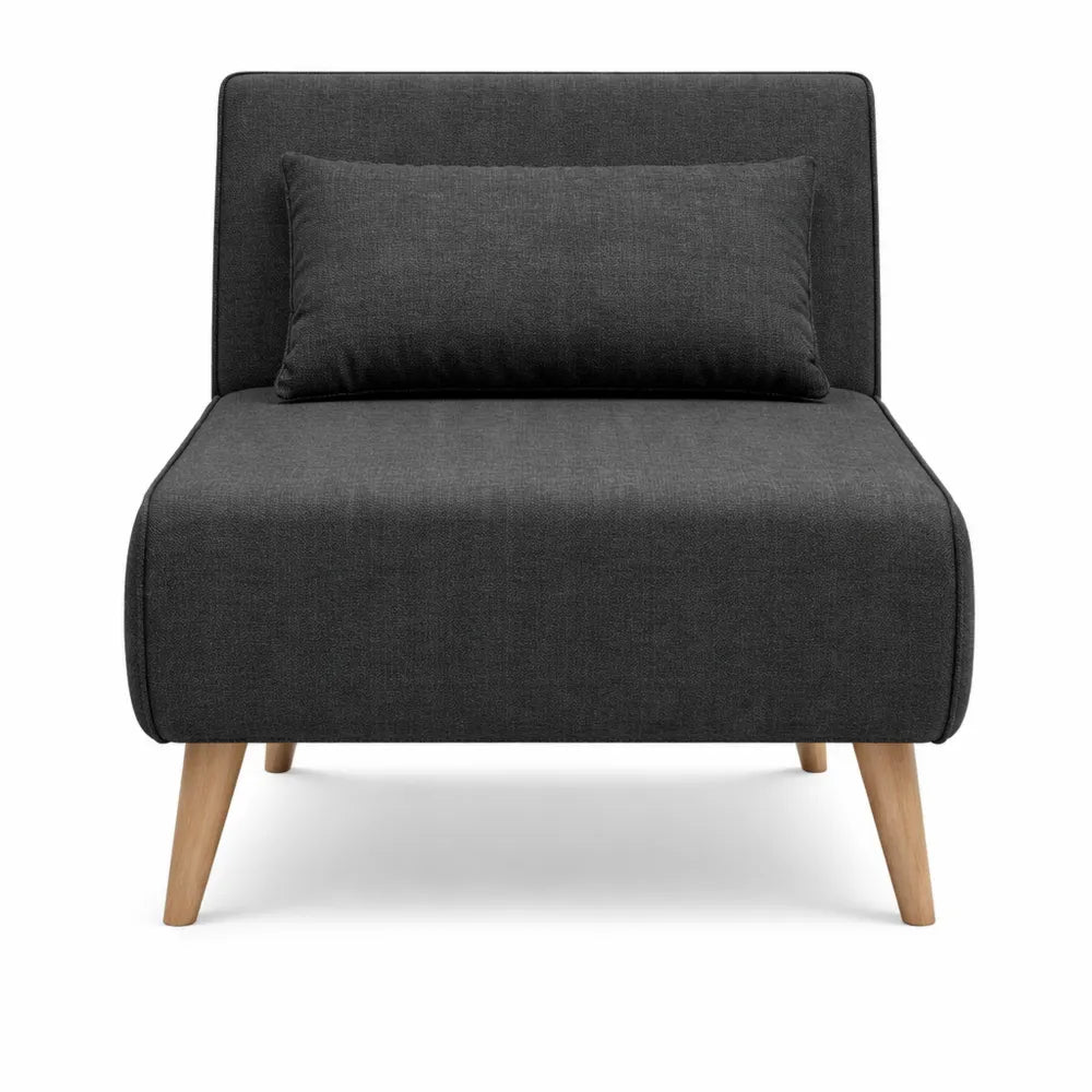 Fauteuil Convertible Gris Anthracite en Tissu