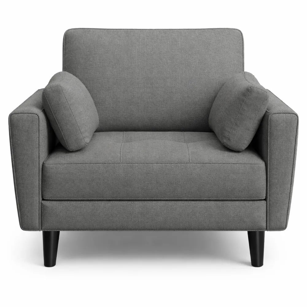 Fauteuil Relax Moderne avec Coussins et Poches Latérales