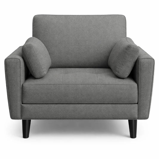 Fauteuil Relax Moderne avec Coussins et Poches Latérales
