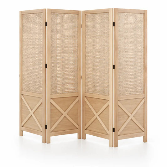 Paravent Intérieur en Bois avec Panneaux Pliables